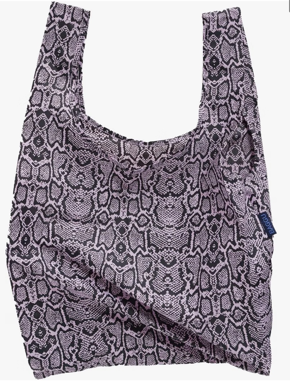 BAGGU Purple Snake-Print Standard Bag
